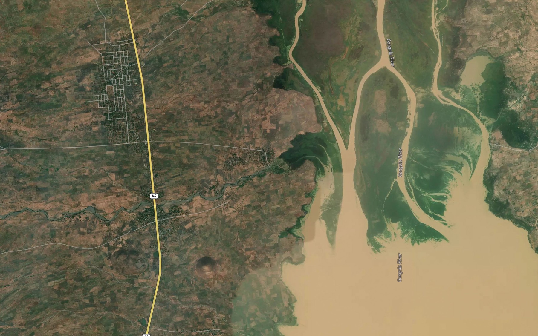 Satellite map of the RiverKwadeda