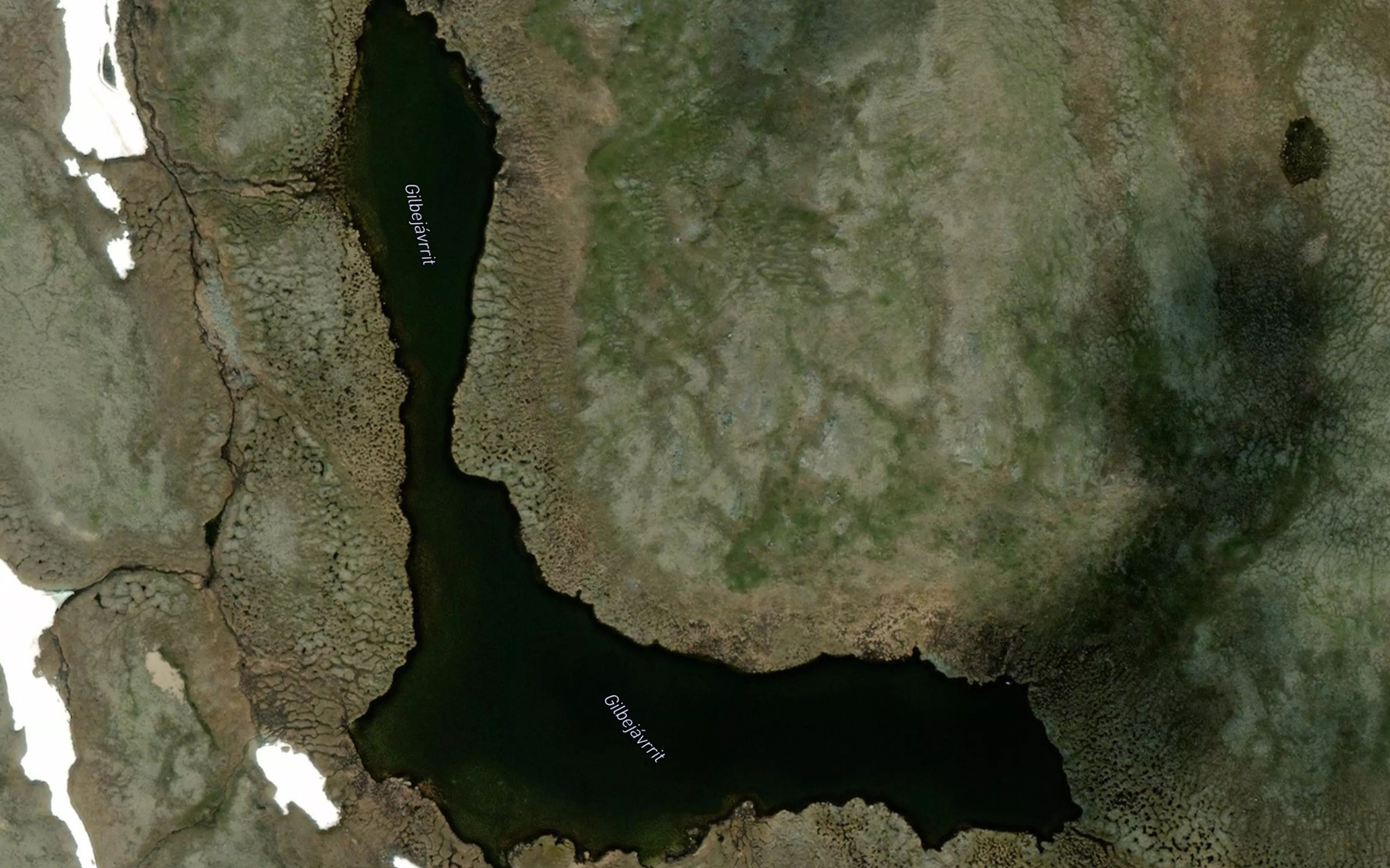 Satellite map of the Gilbejavrit