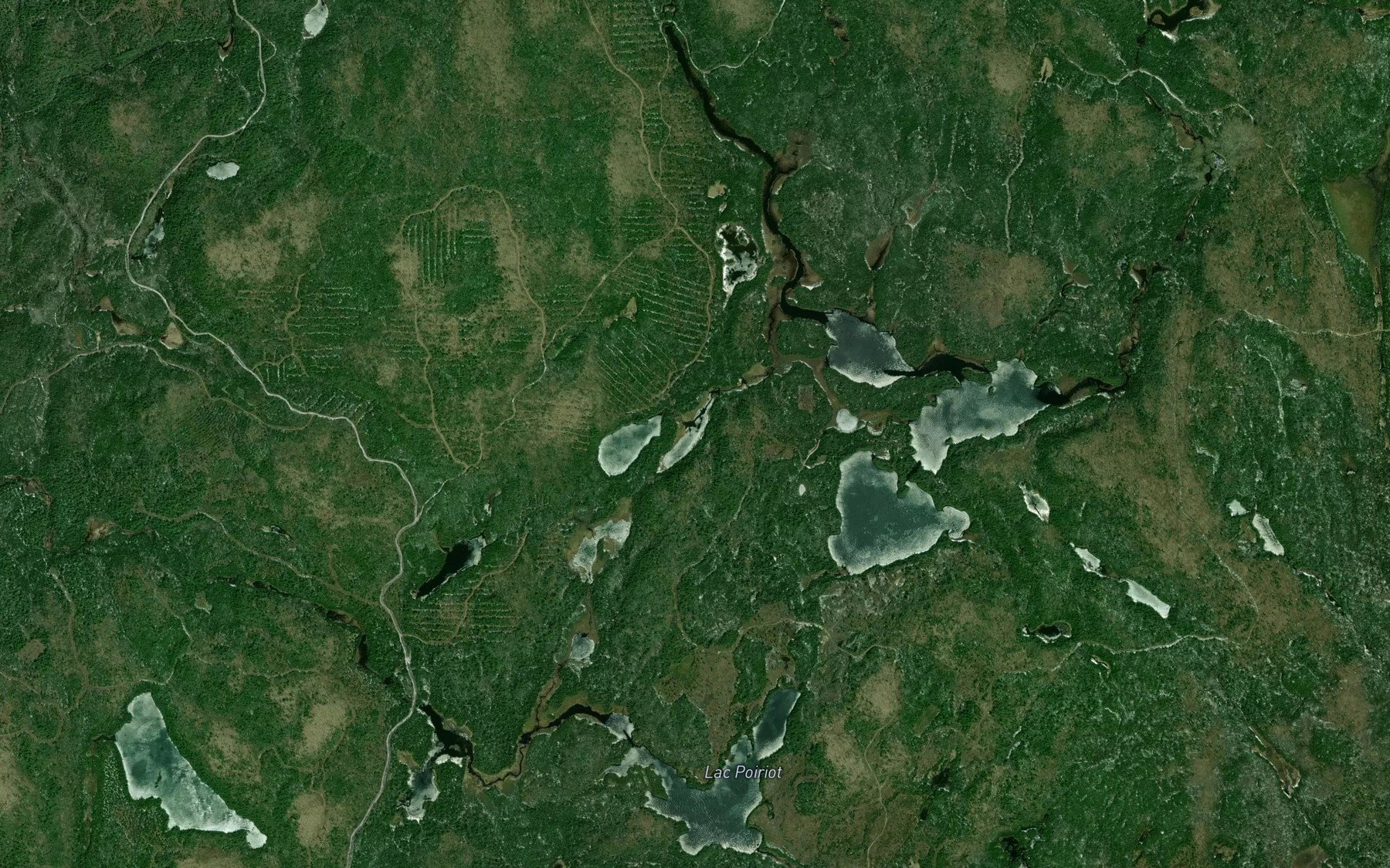Satellite map of the Lac Jackson