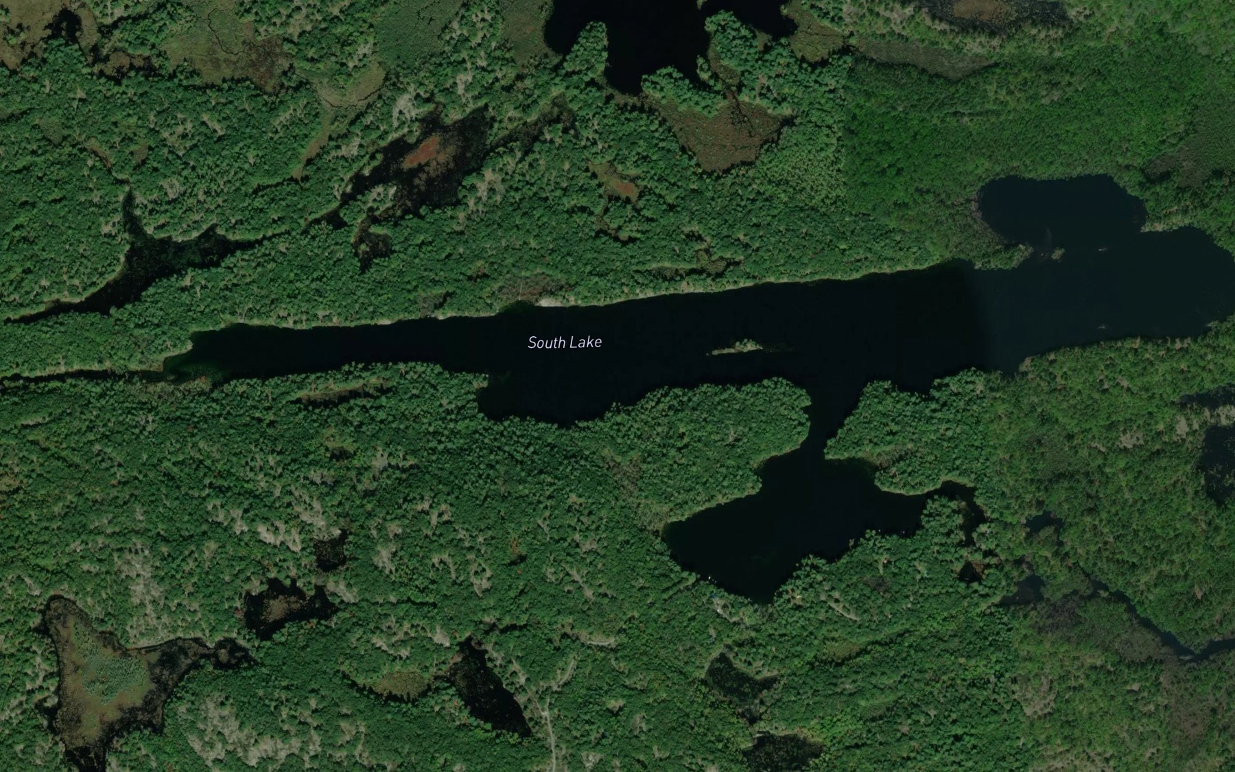 Satellite map of the South Lake