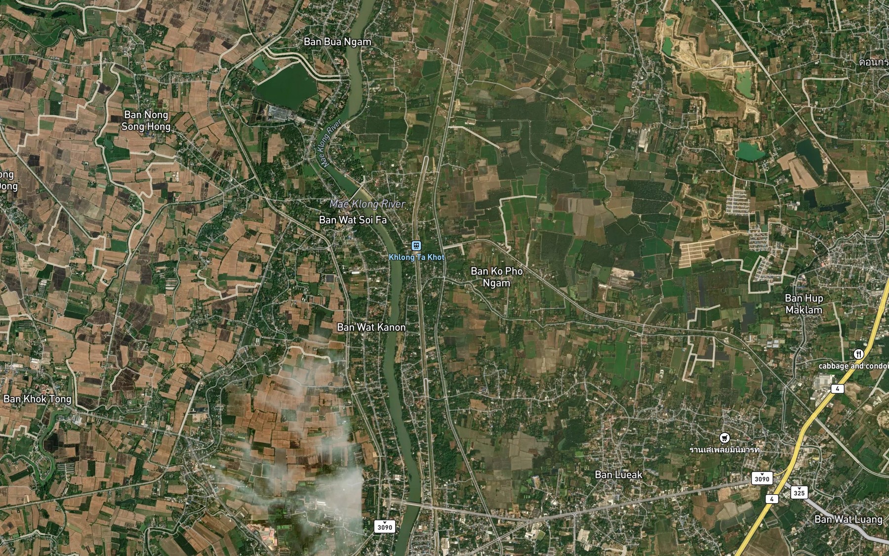 Satellite map of the Khlong Ta Khot
