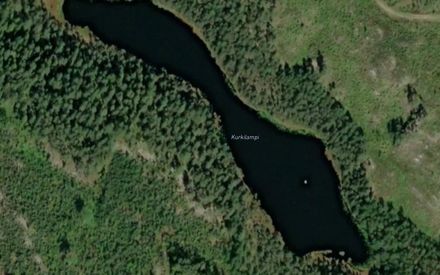 Satellite map of the Kurkilampi
