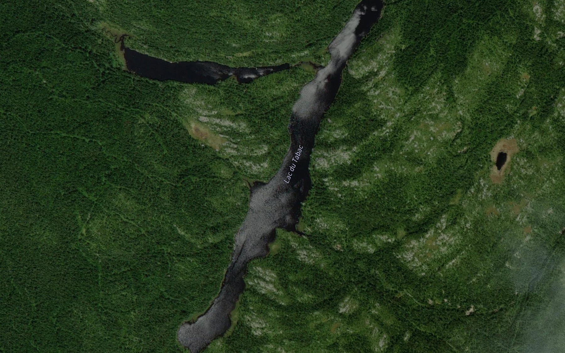 Satellite map of the Lac du Tabac