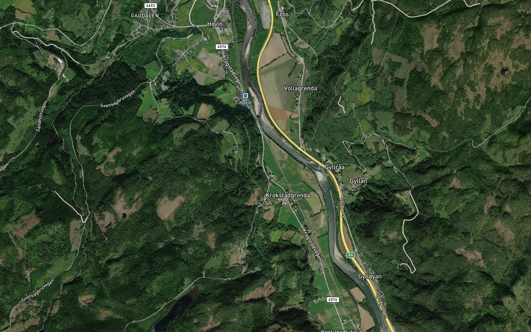 Satellite map of the Skjerva