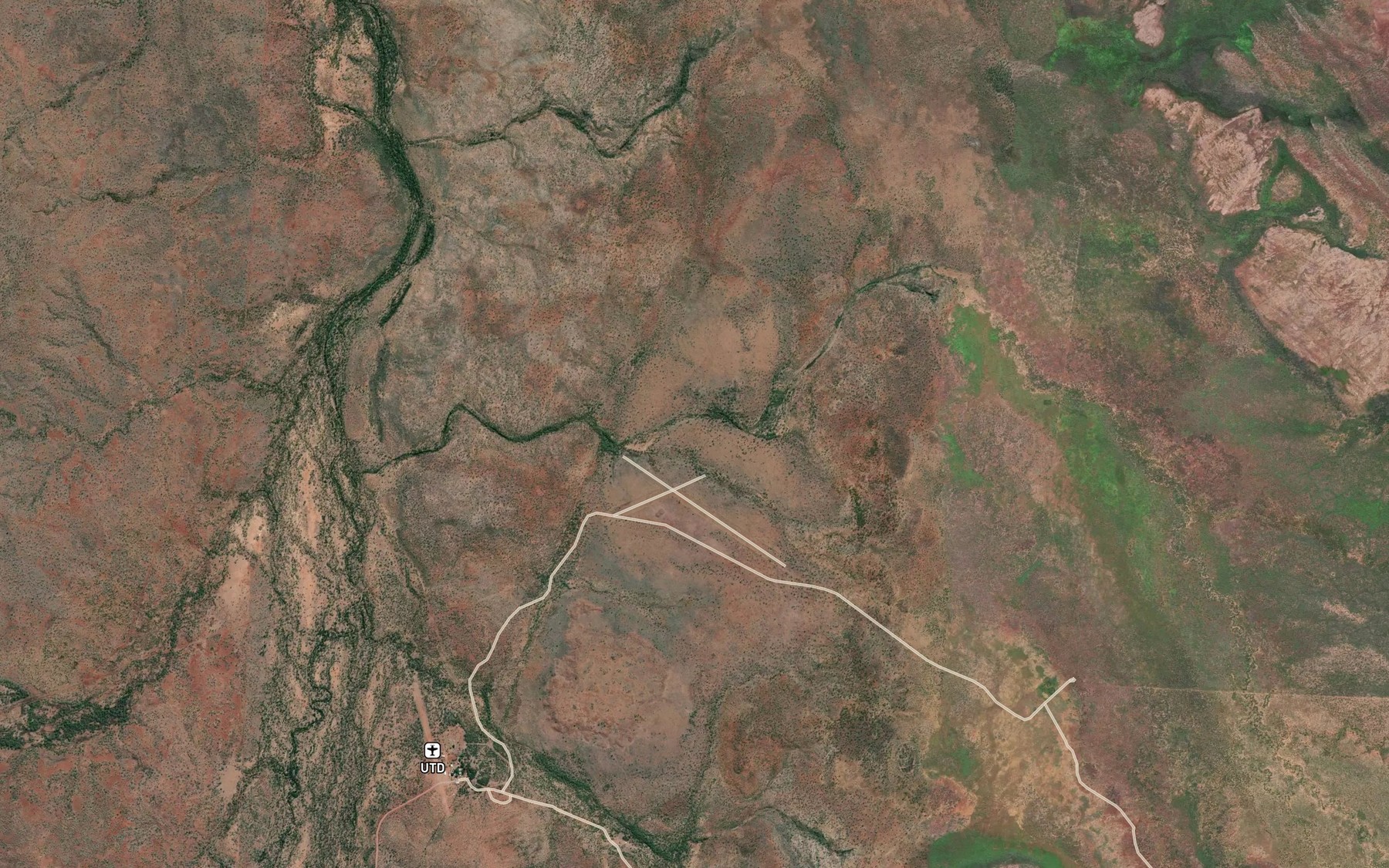 Satellite map of the Dingeri Creek