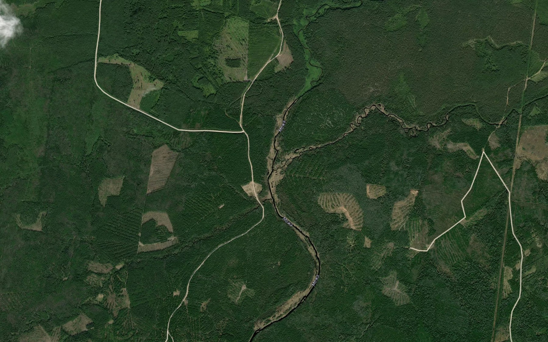 Satellite map of the Bol'shaya Shokhra