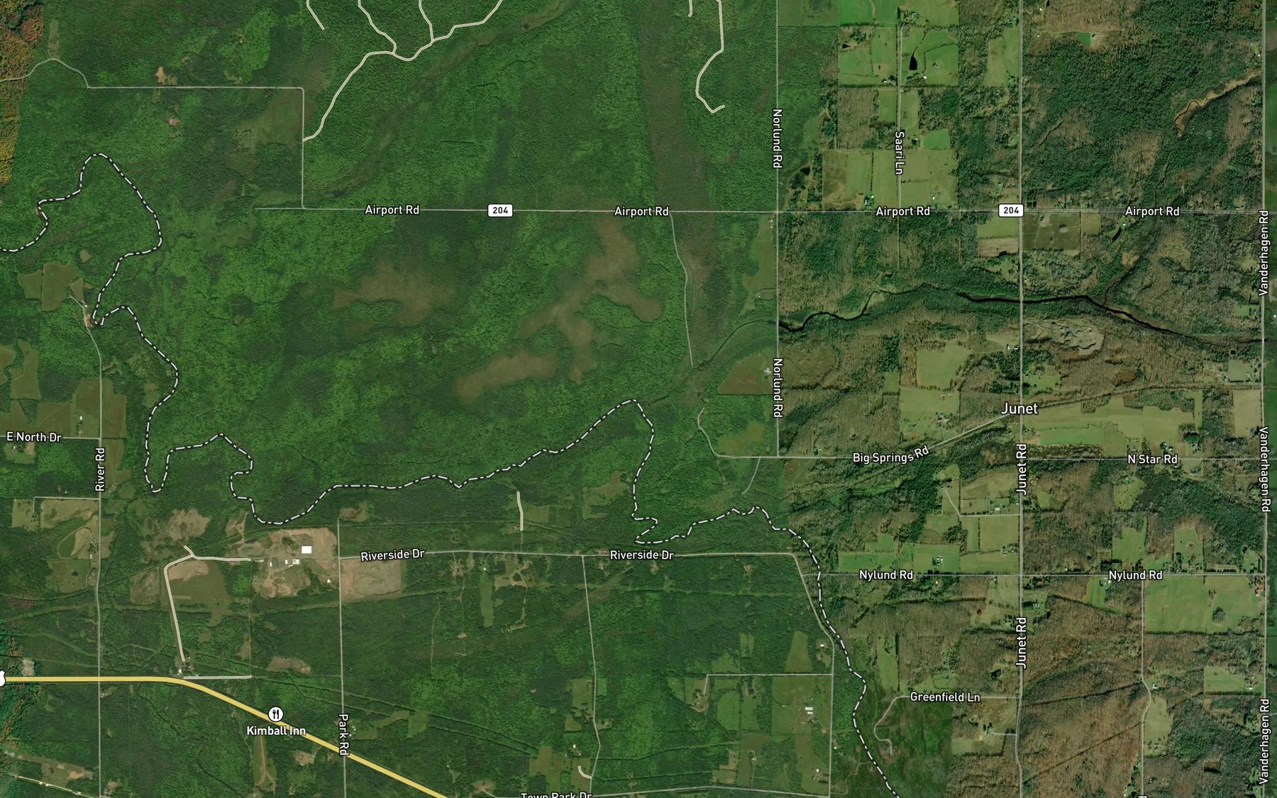 Satellite map of the Spring Creek