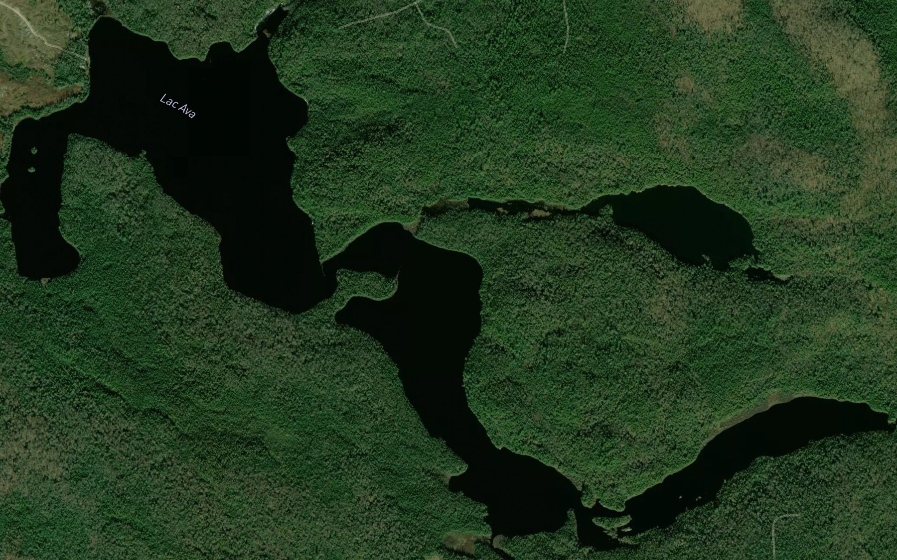 Satellite map of the Lac Ava