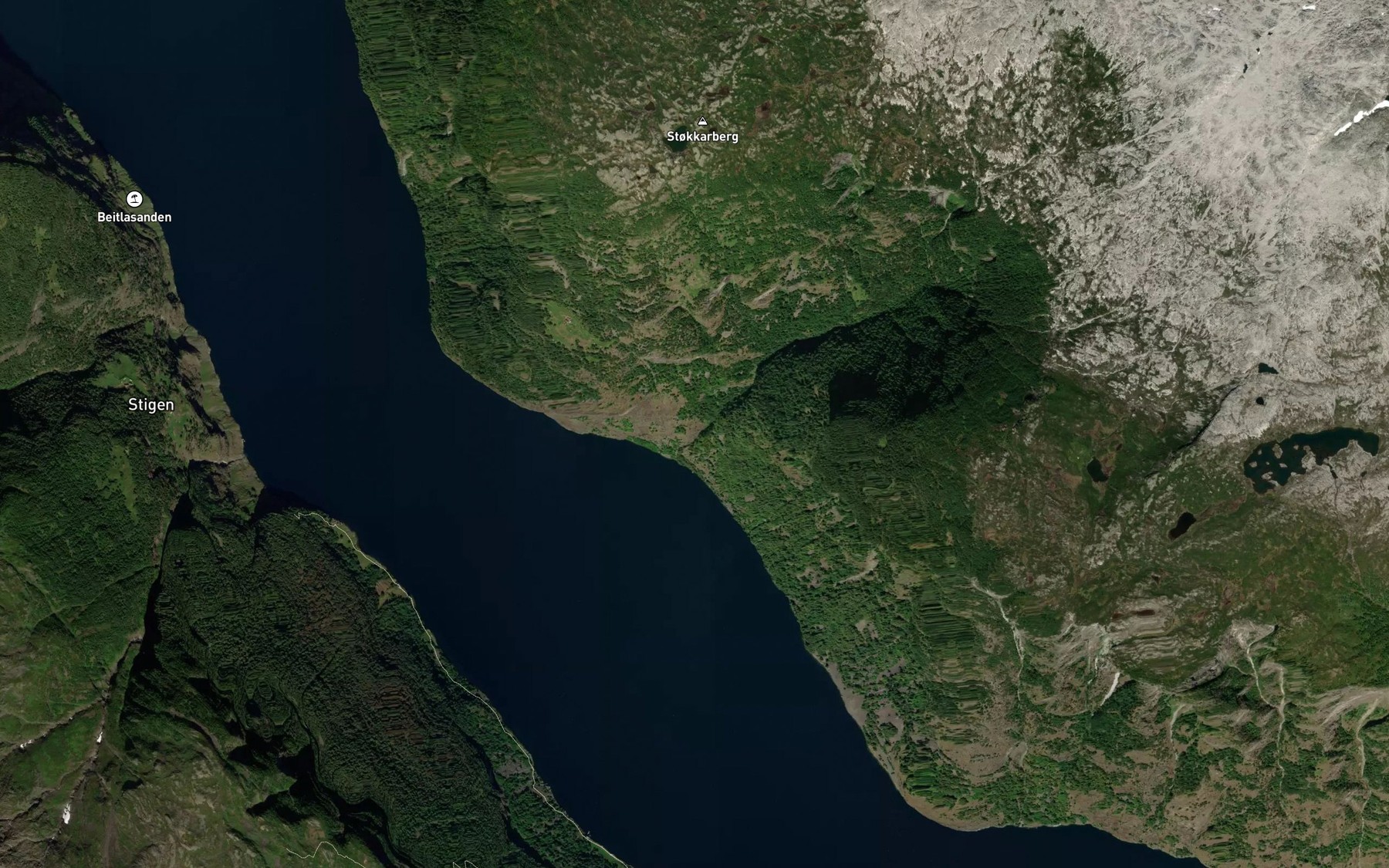 Satellite map of the Kappadalselvi