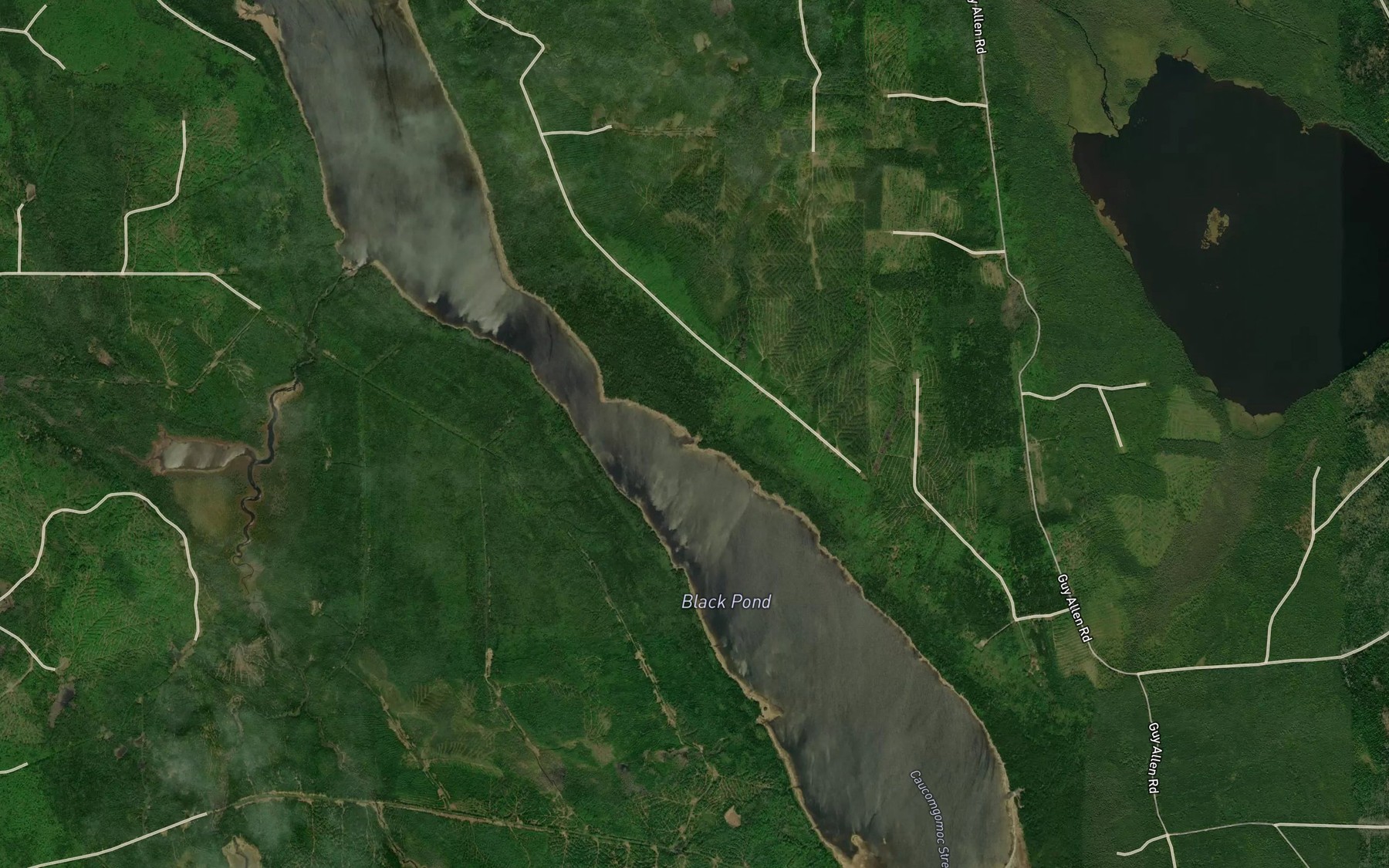 Satellite map of the Black Brook