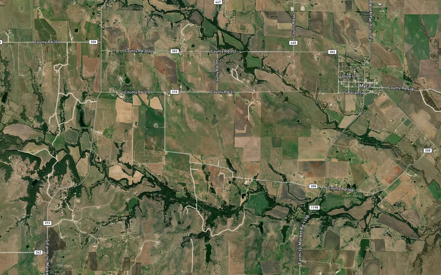 Satellite map of the Soil Conservation Service Site 61k Reservoir