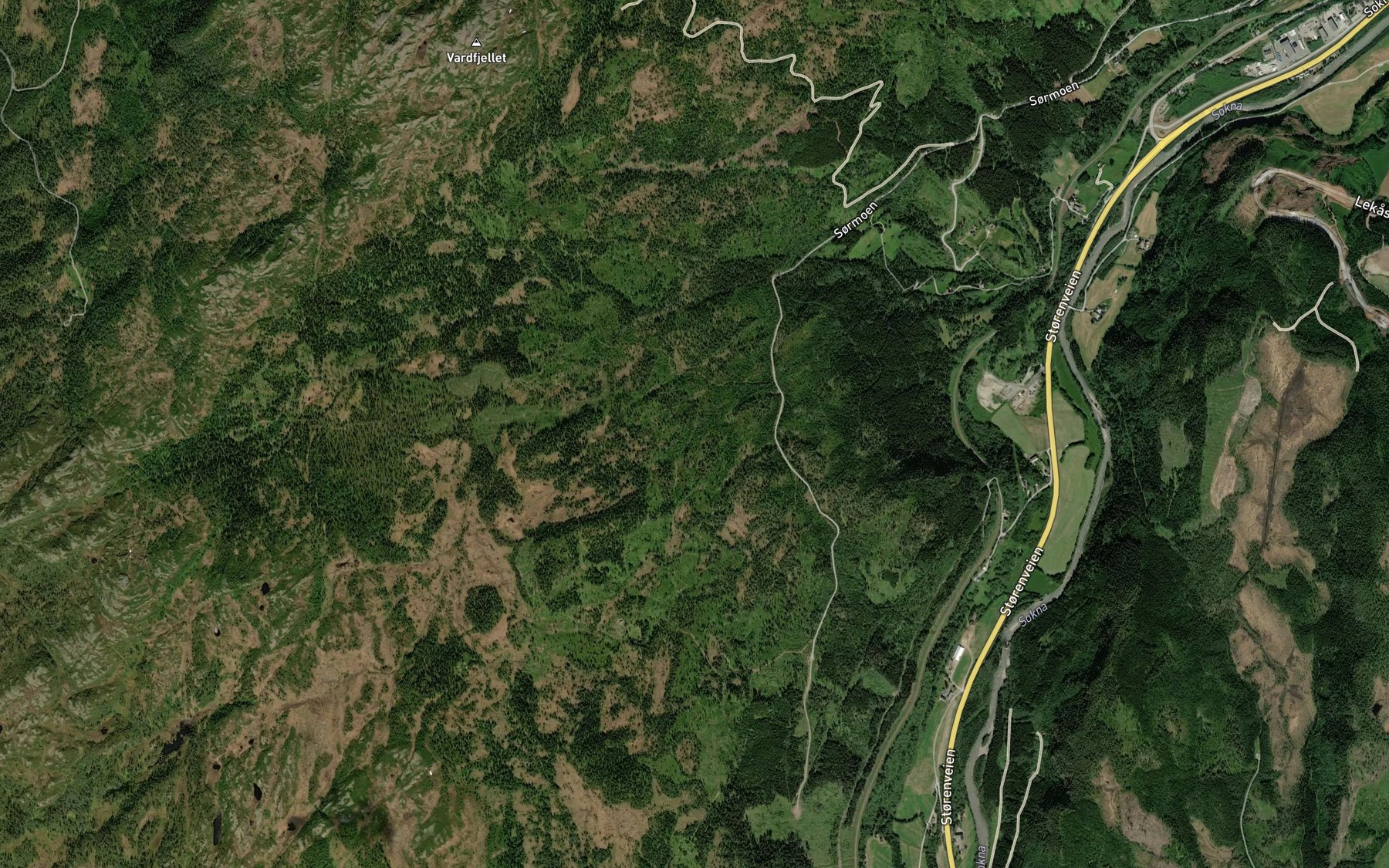 Satellite map of the Ervesbekken