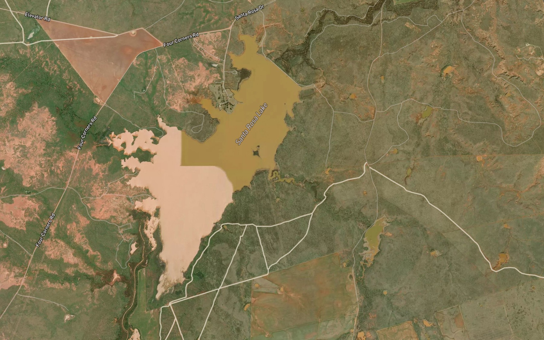 Satellite map of the Grapevine Creek