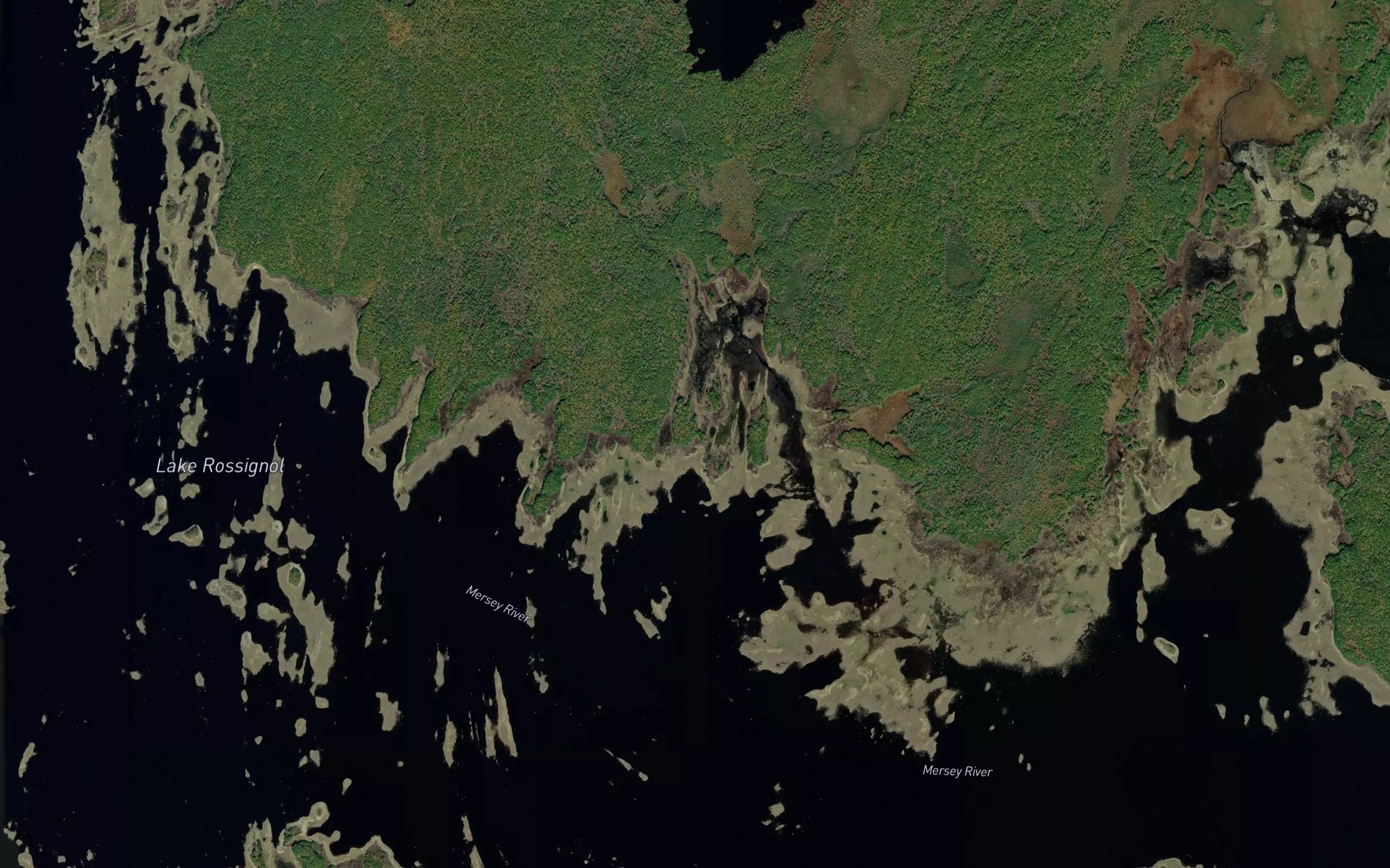 Satellite map of the Cowie Bay