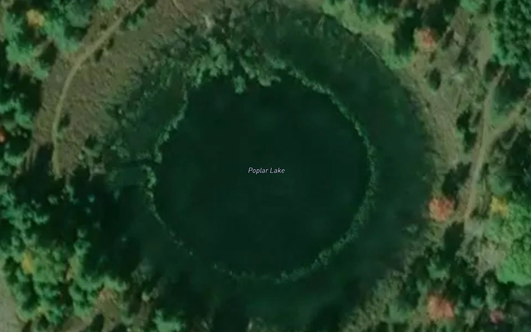 Satellite map of the Poplar Lake