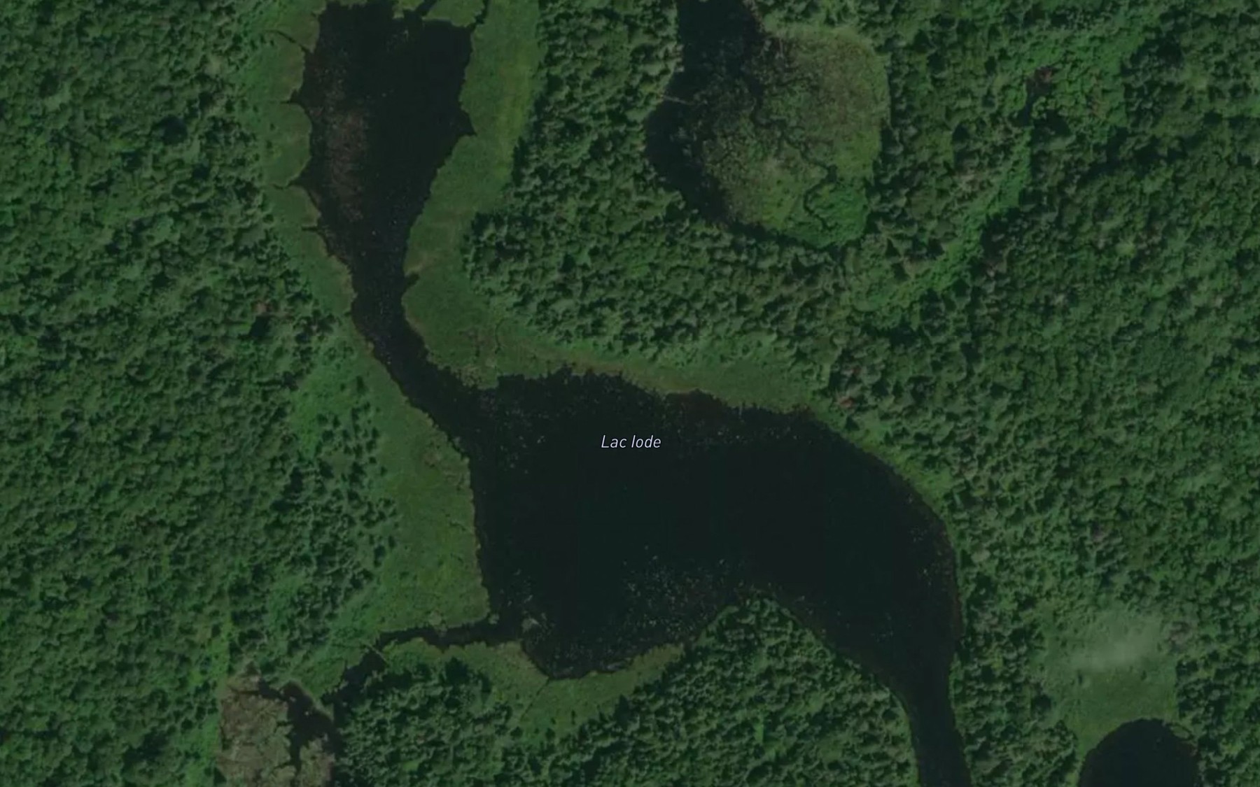 Satellite map of the Lac Iode