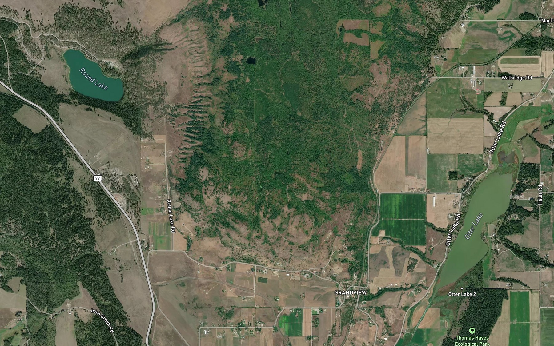 Satellite map of the Horseshoe Lake