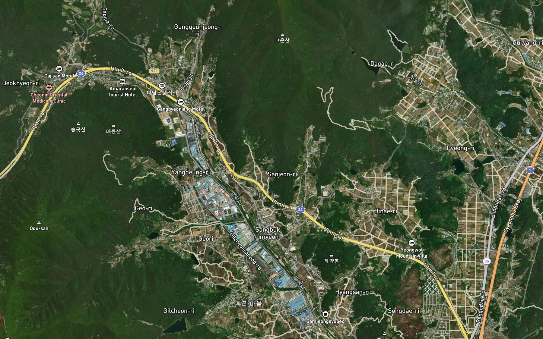Satellite map of the Sosuji