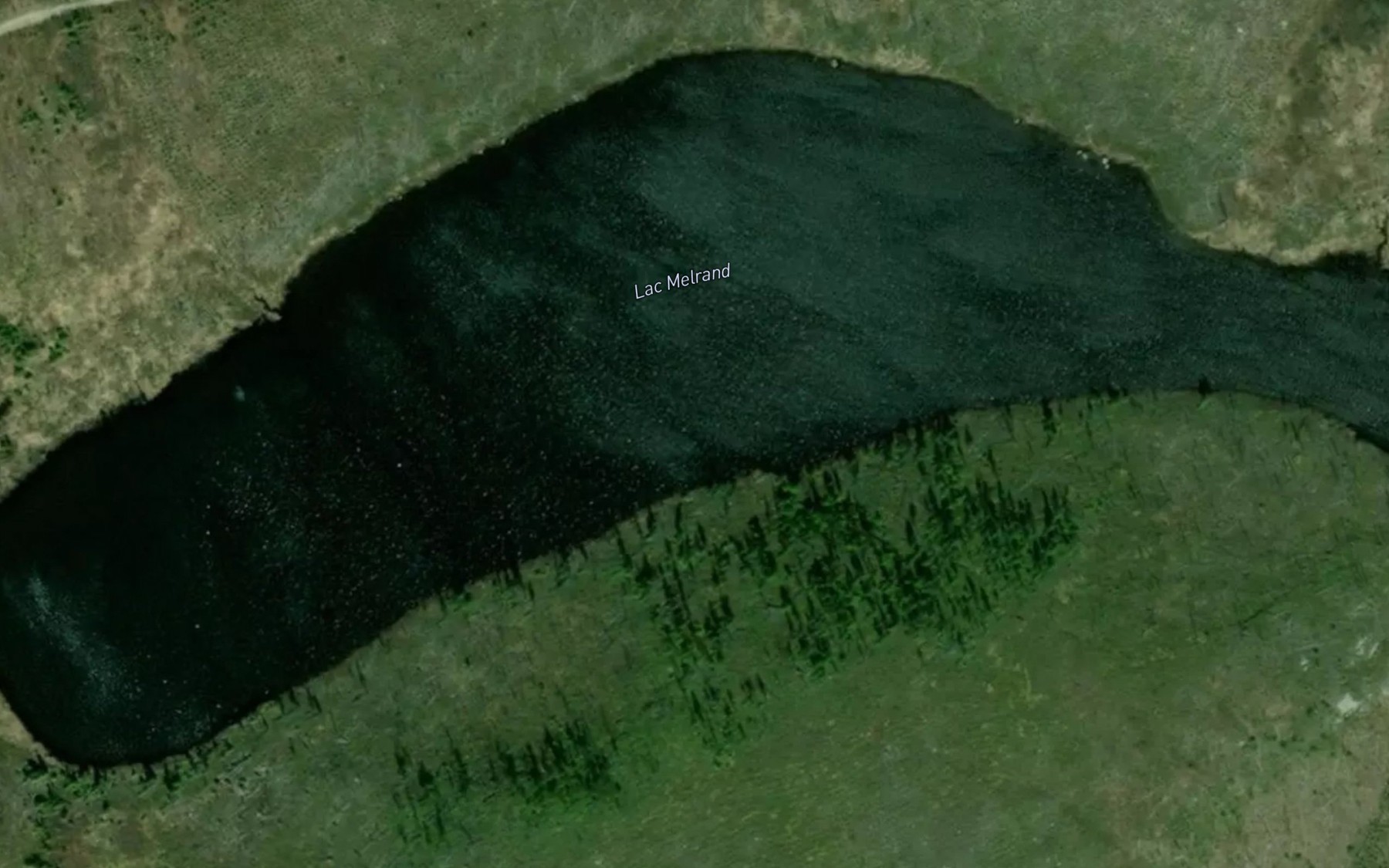 Satellite map of the Lac Melrand