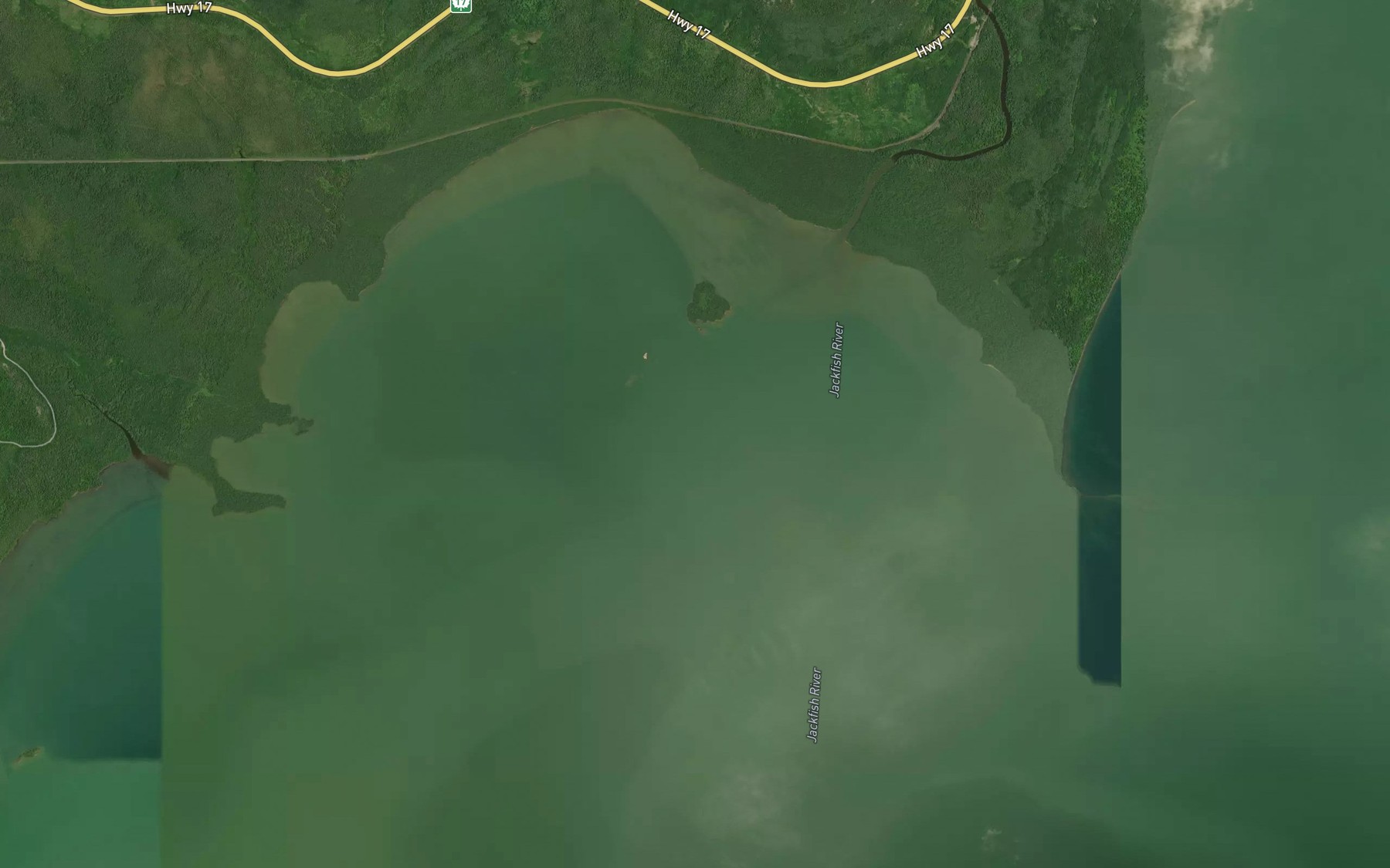 Satellite map of the Fire Hill Bay
