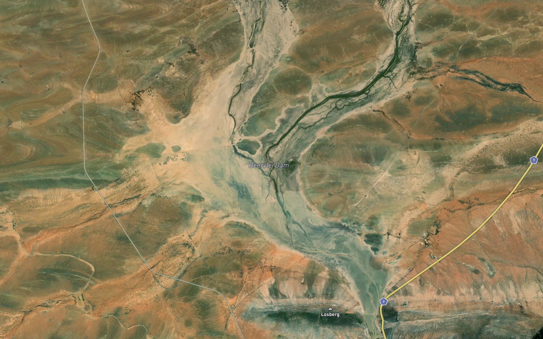 Satellite map of the Beervleidam