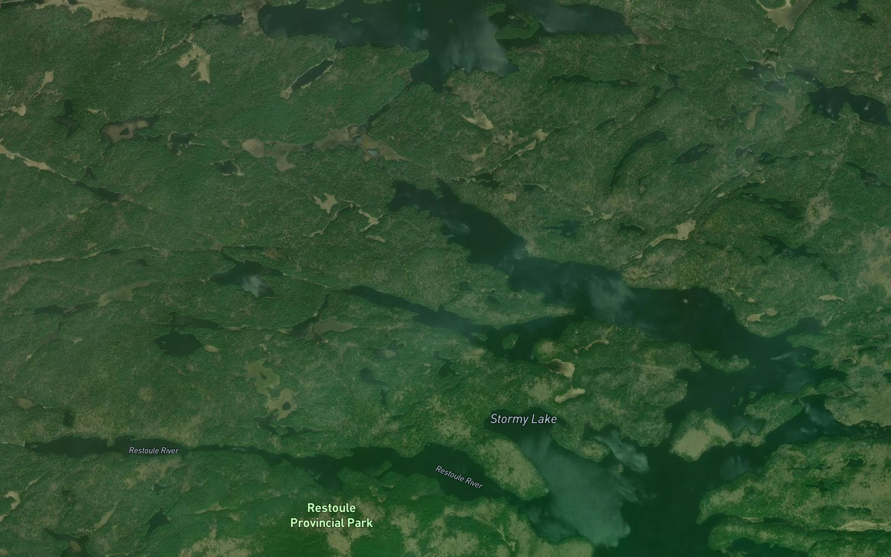 Satellite map of the Stinking Bay