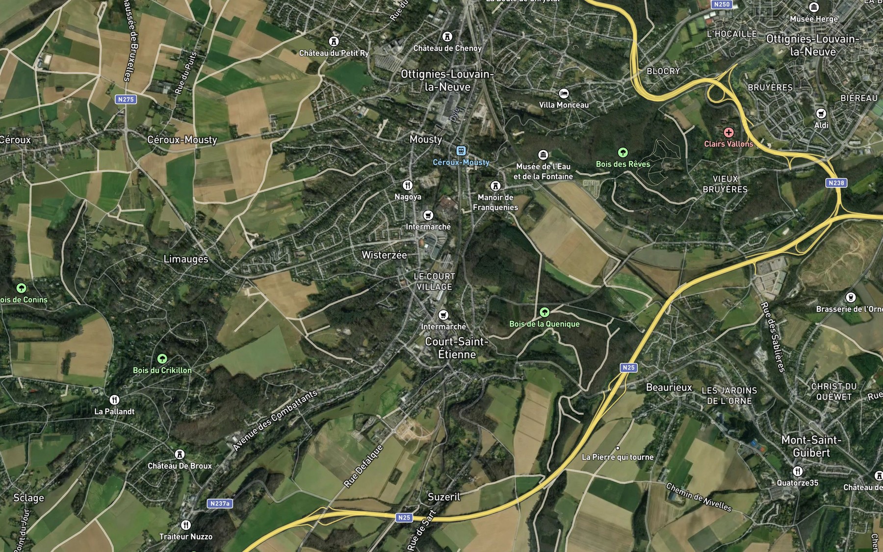 Satellite map of the Thyle