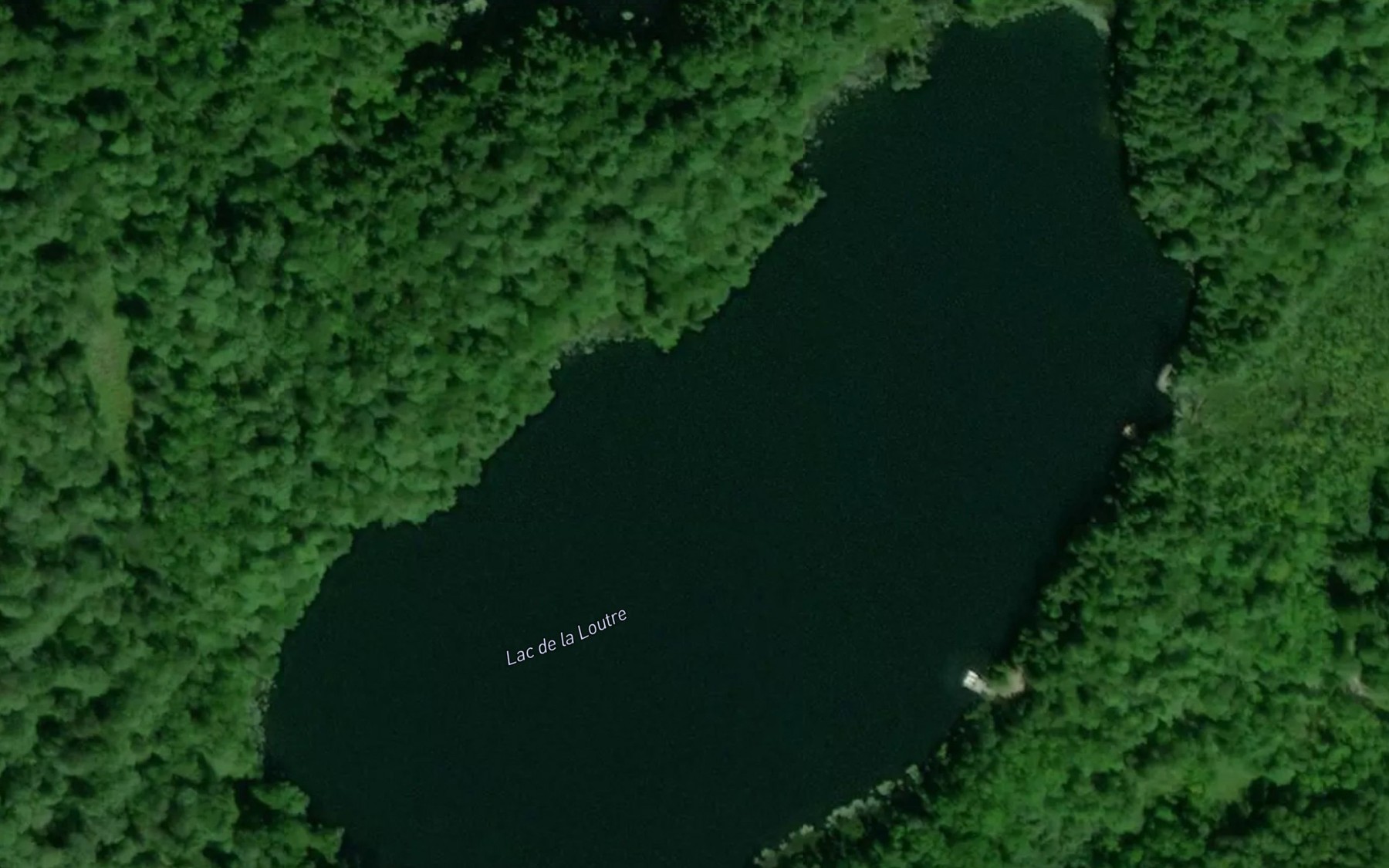 Satellite map of the Lac de la Loutre