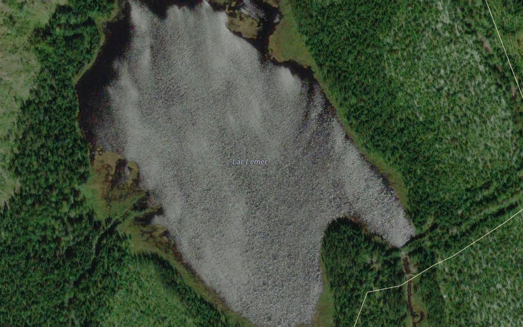 Satellite map of the Lac Lemer