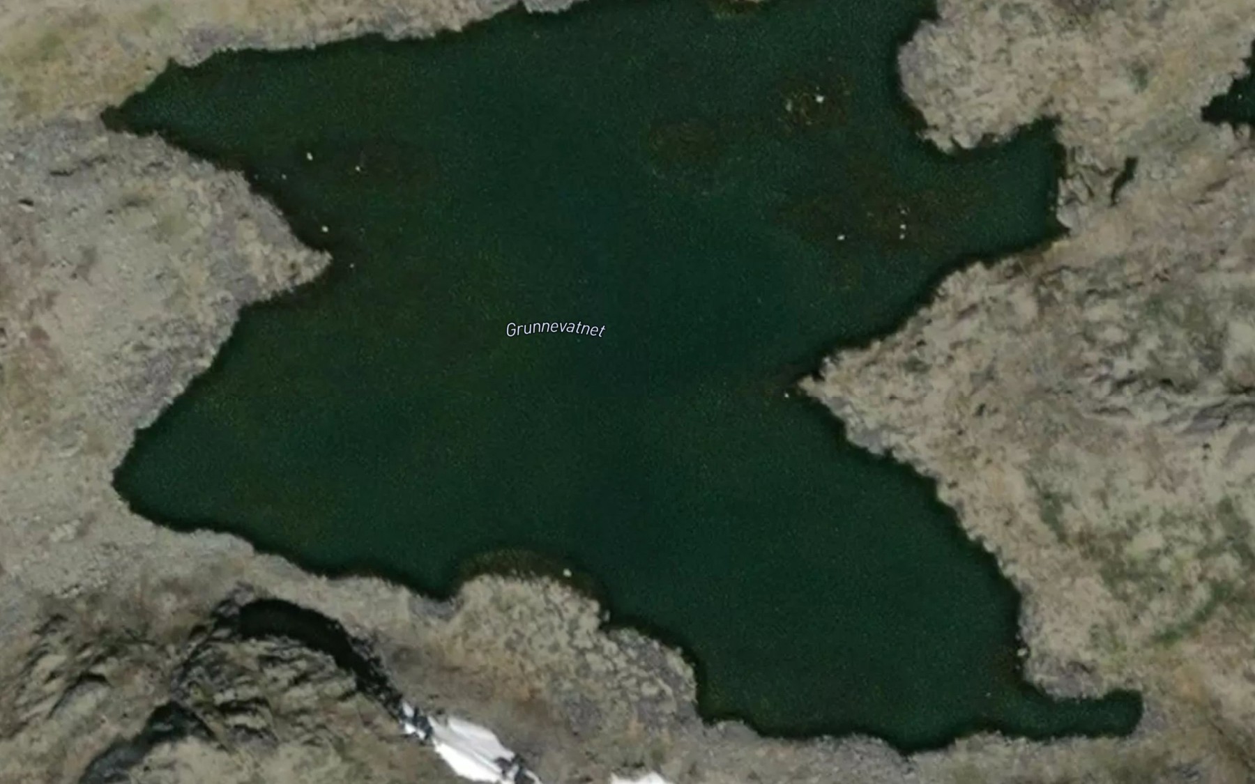 Satellite map of the Grunnevatnet