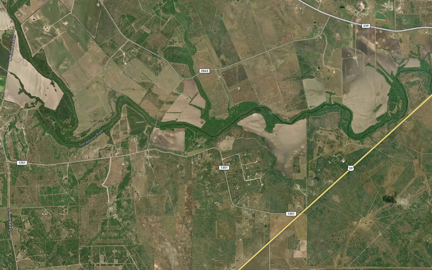 Satellite map of the Cabeza Creek