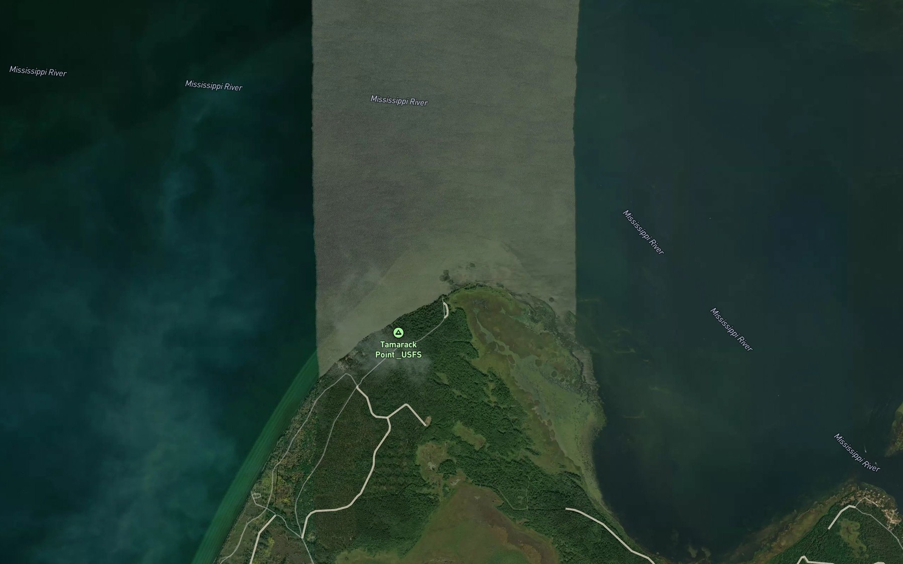 Satellite map of the Tamarack Point