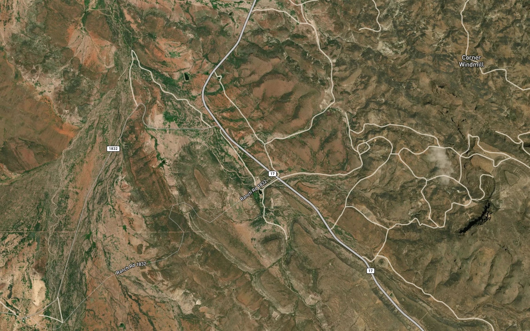 Satellite map of the Seven Springs