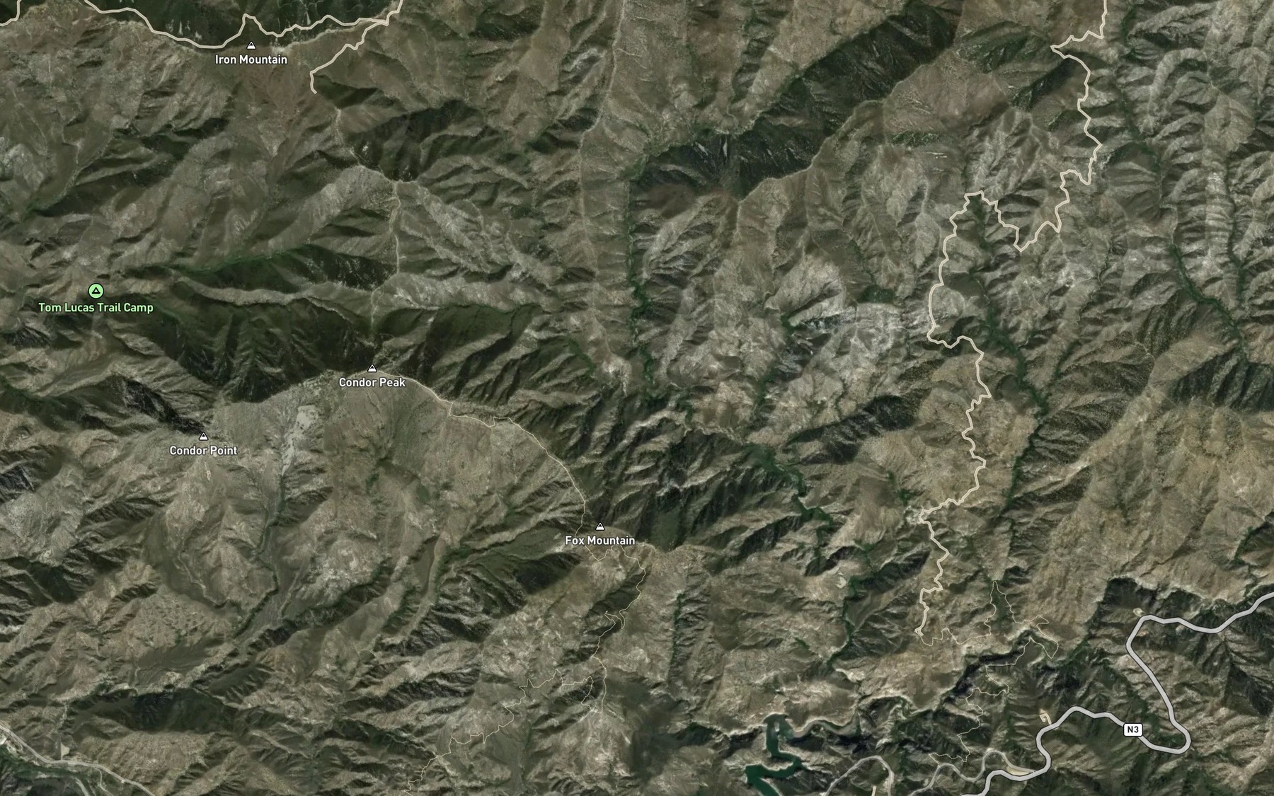 Satellite map of the West Fork Fox Creek