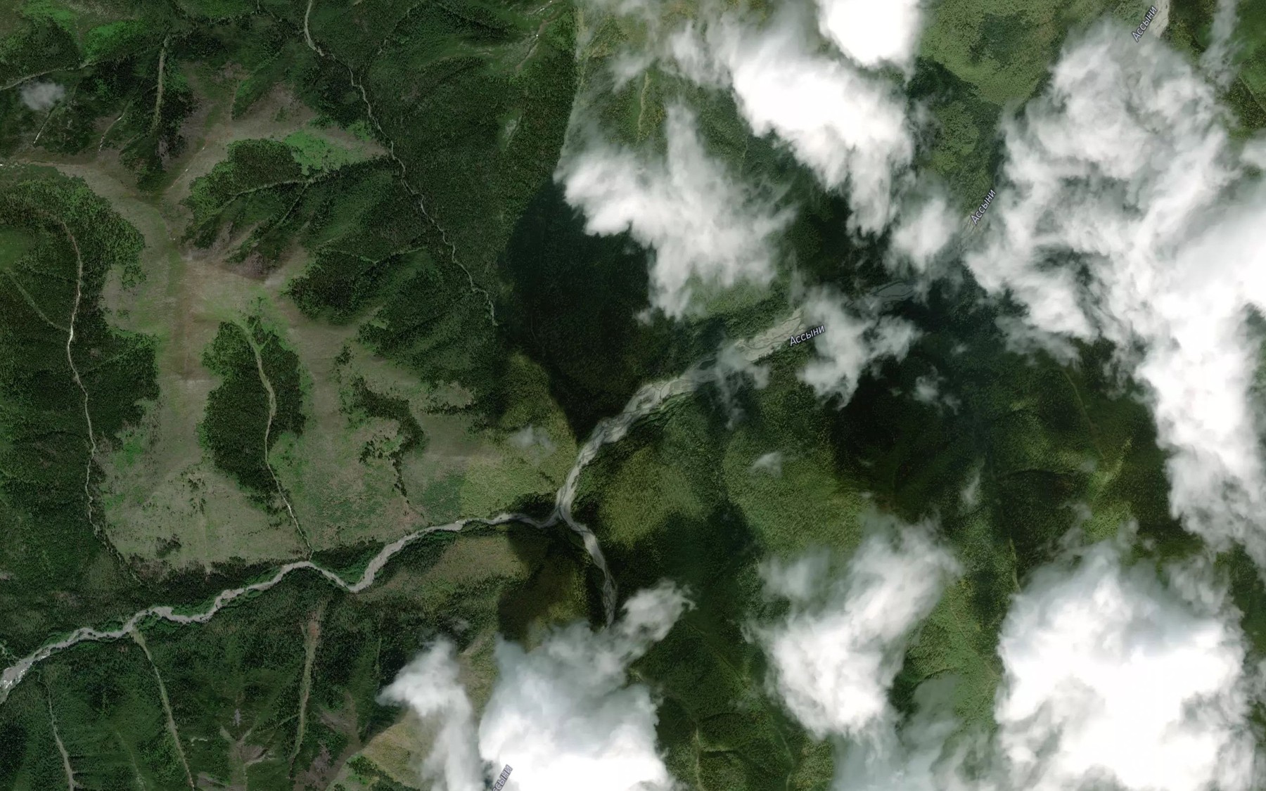 Satellite map of the Yakcha