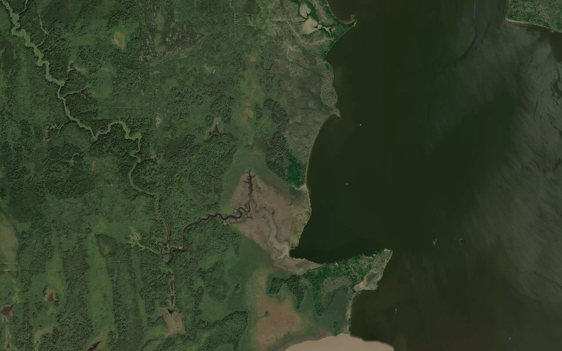 Satellite map of the Goose Creek