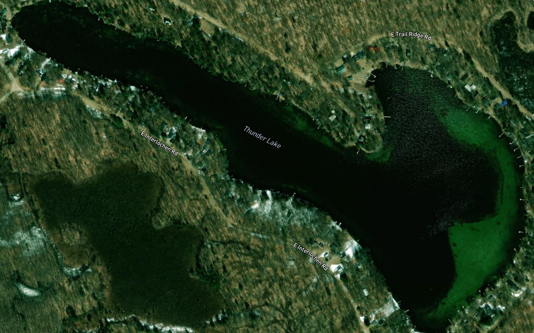 Satellite map of the Thunder Lake