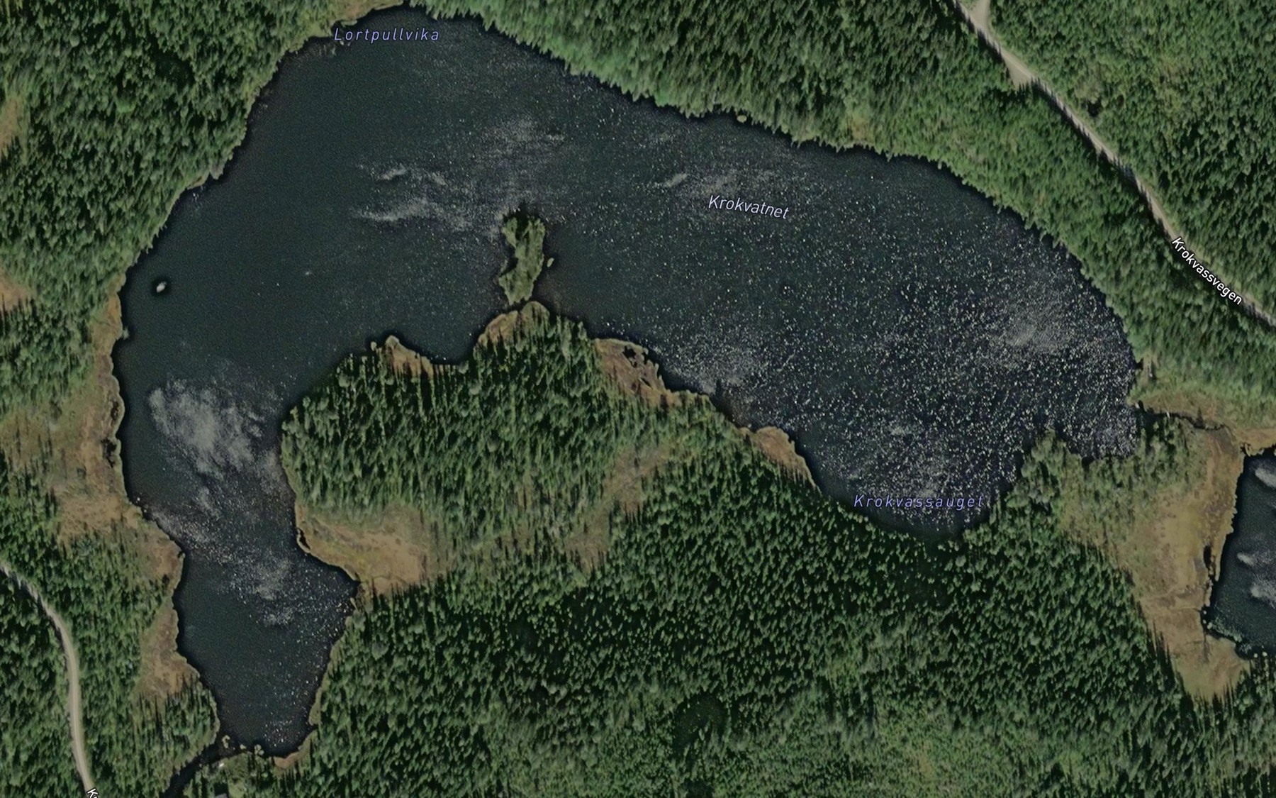 Satellite map of the Krokvatnet