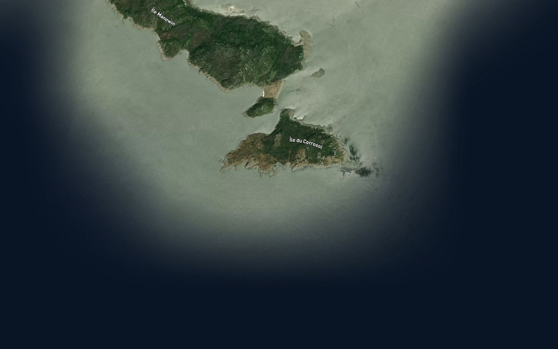 Satellite map of the Anse des Camps
