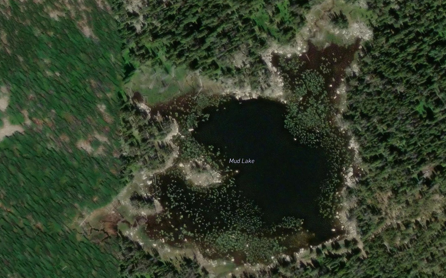 Satellite map of the Mud Lake