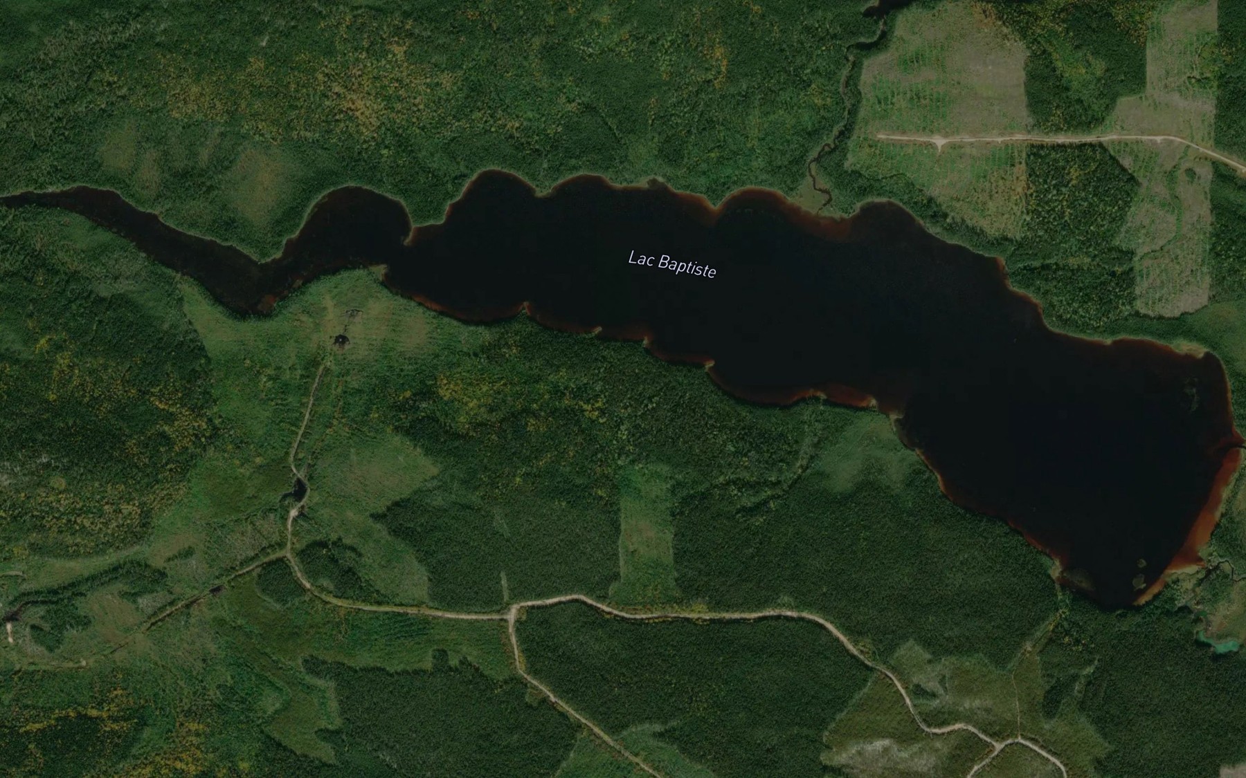 Satellite map of the Lac Baptiste