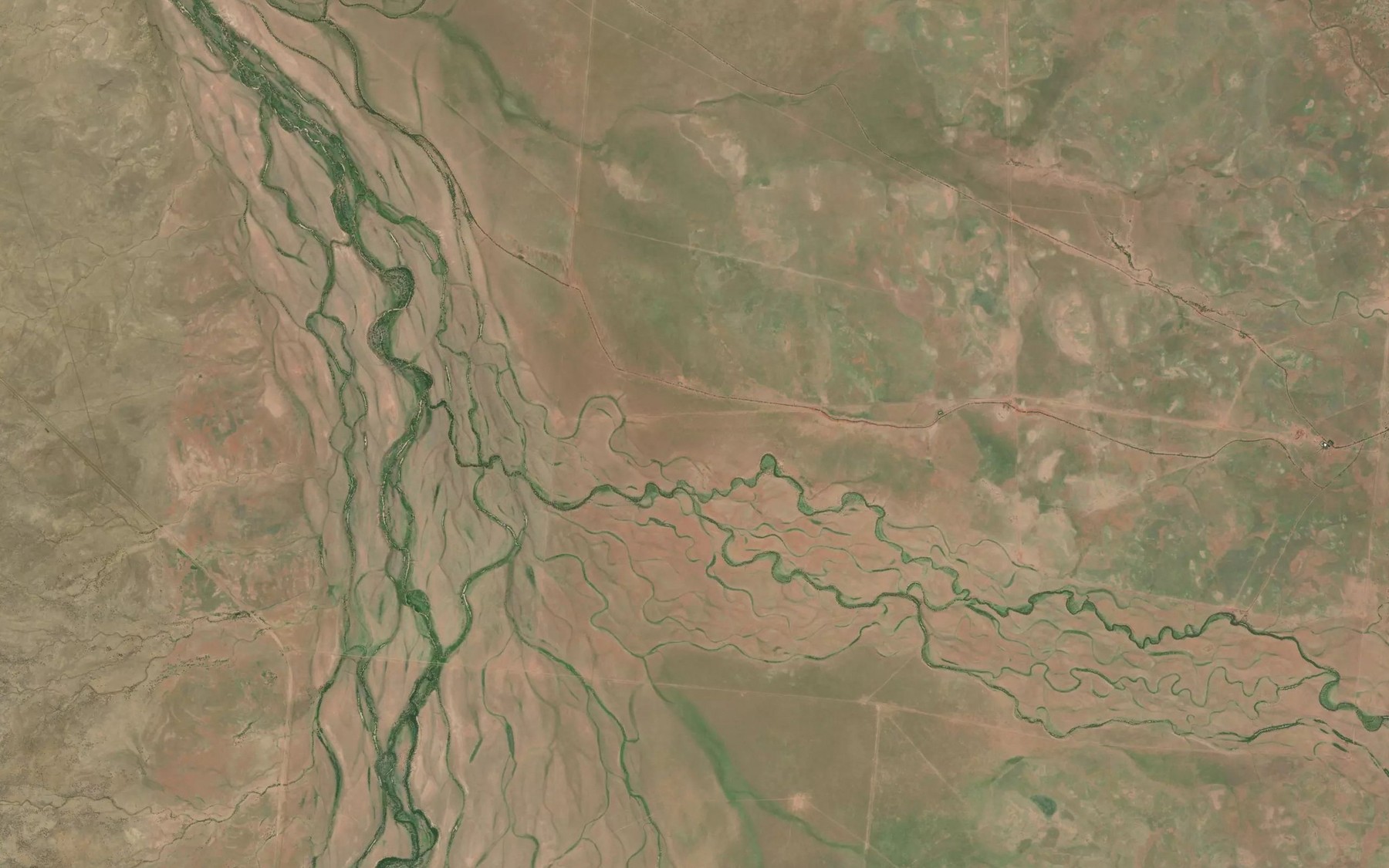 Satellite map of the Merson Creek
