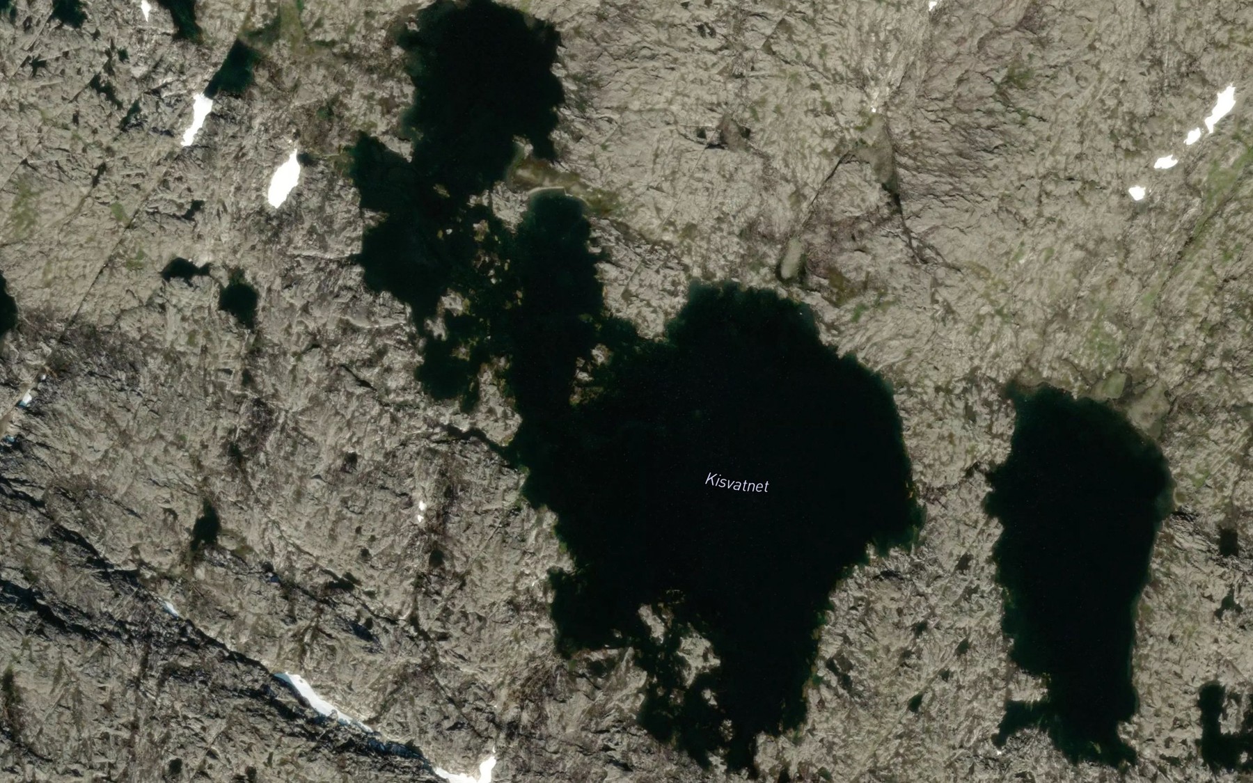 Satellite map of the Kisvatnet