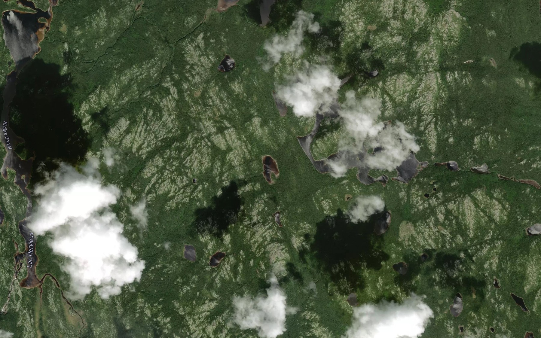 Satellite map of the Lac Bernonville