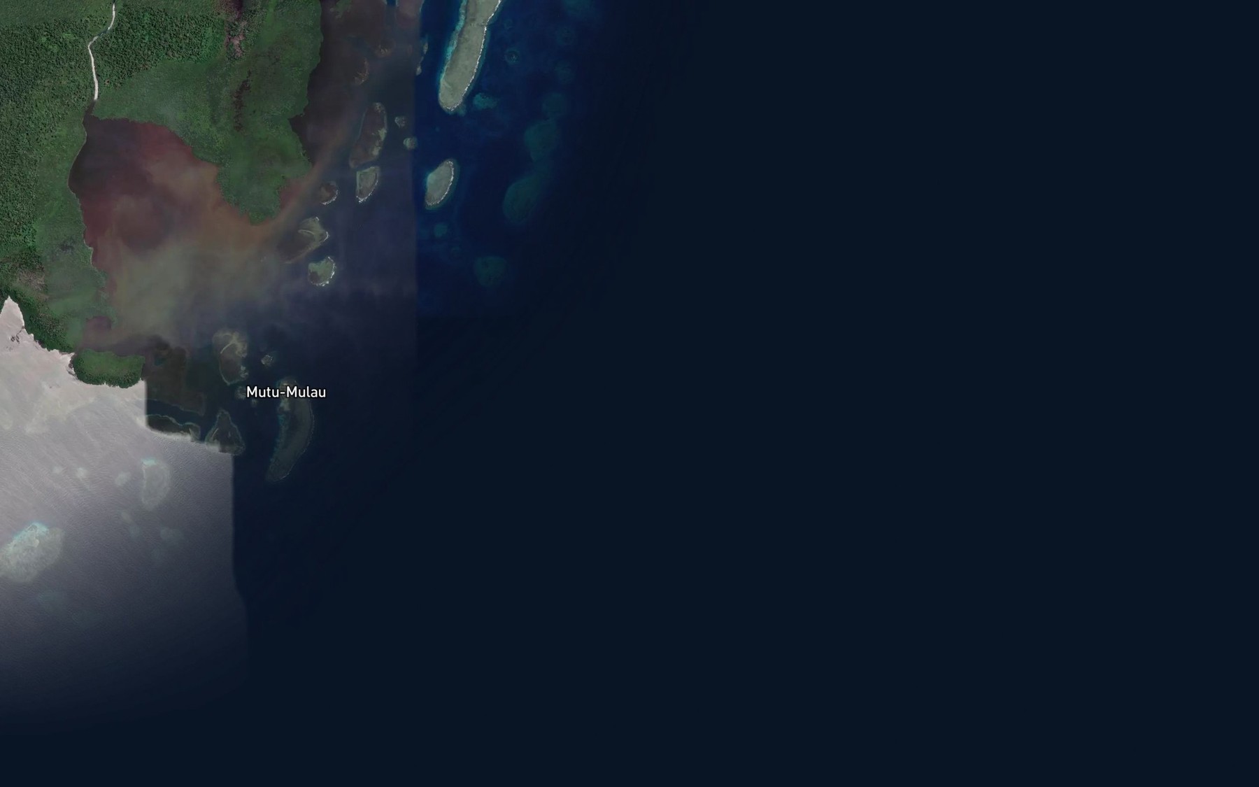 Satellite map of the Enid Shoal
