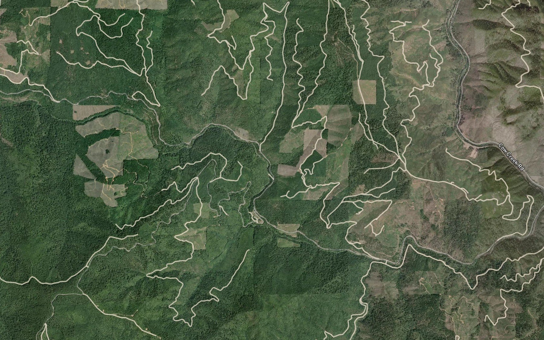Satellite map of the Honeysuckle Creek