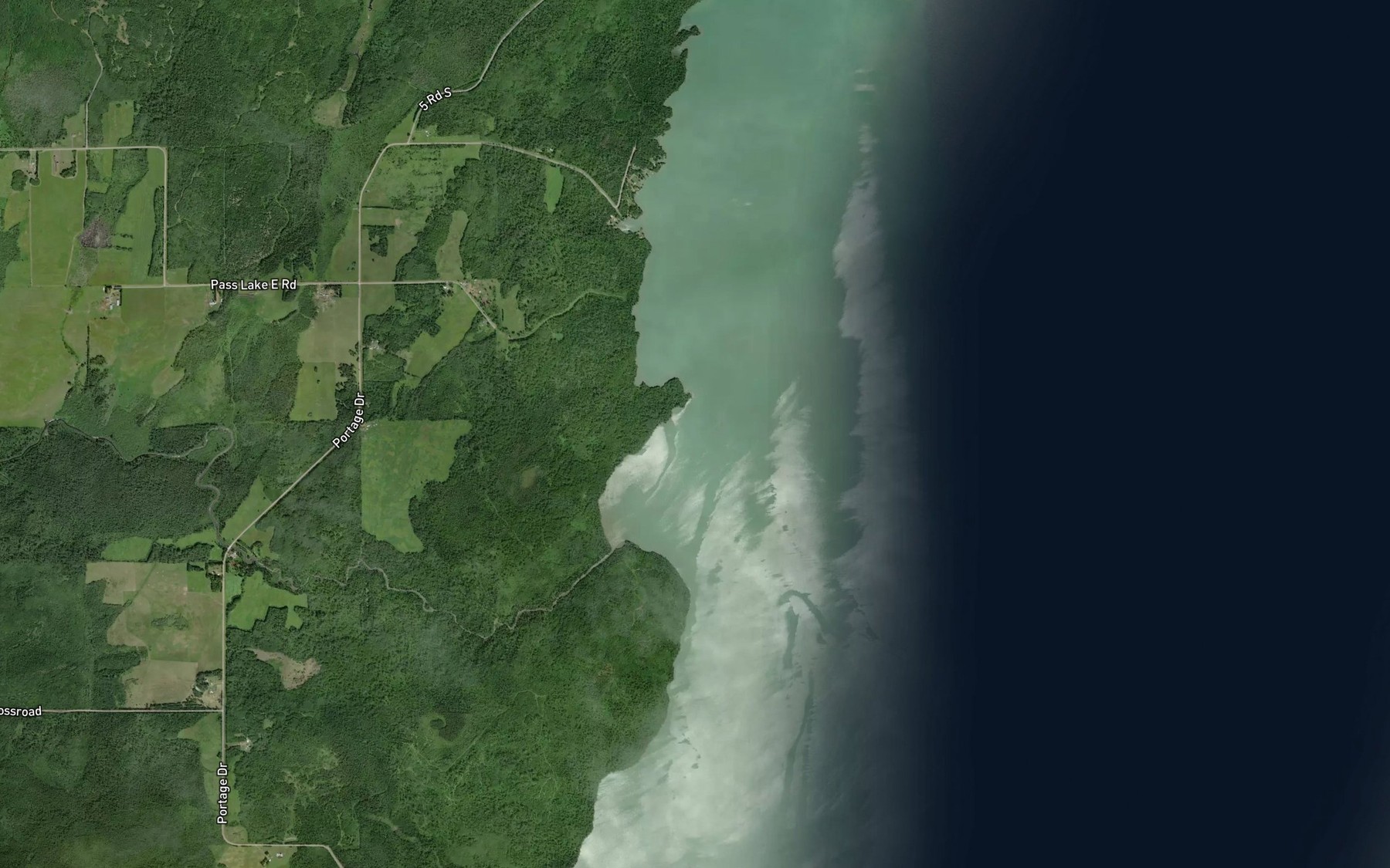 Satellite map of the Hornick Cove
