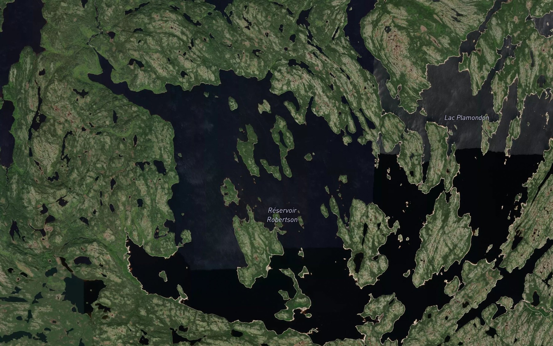 Satellite map of the Lac Robertson