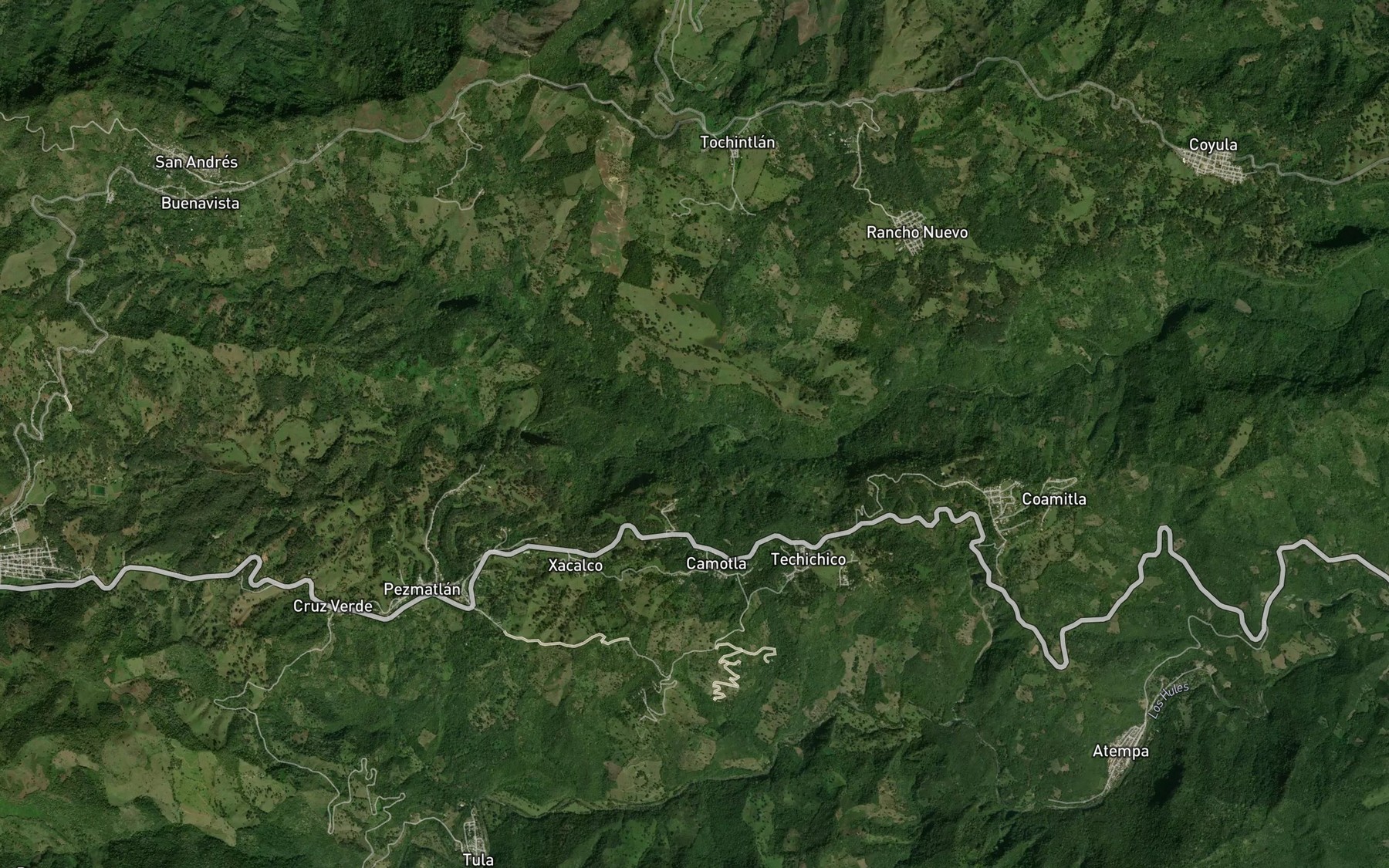 Satellite map of the Xontla