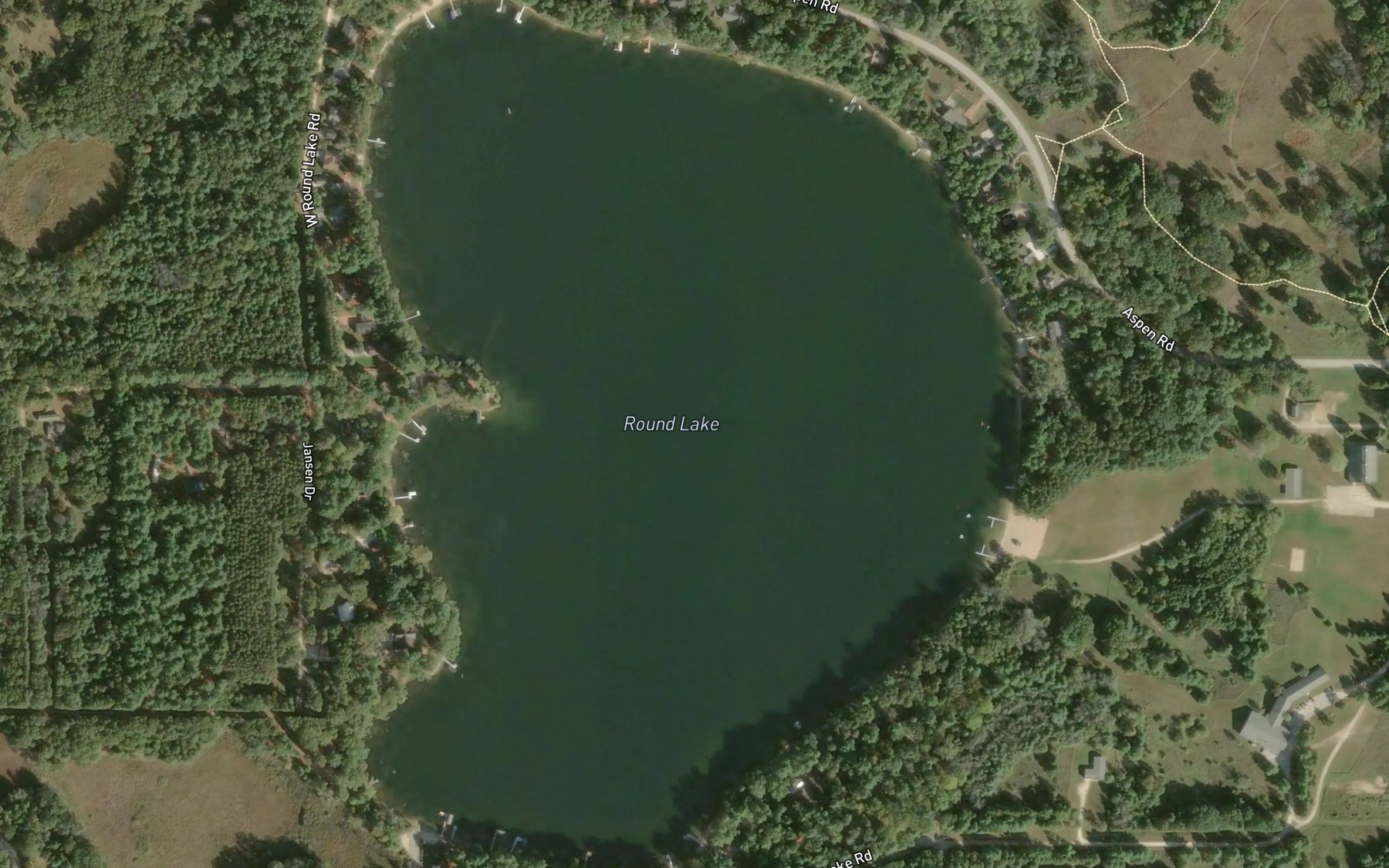 Satellite map of the Round Lake